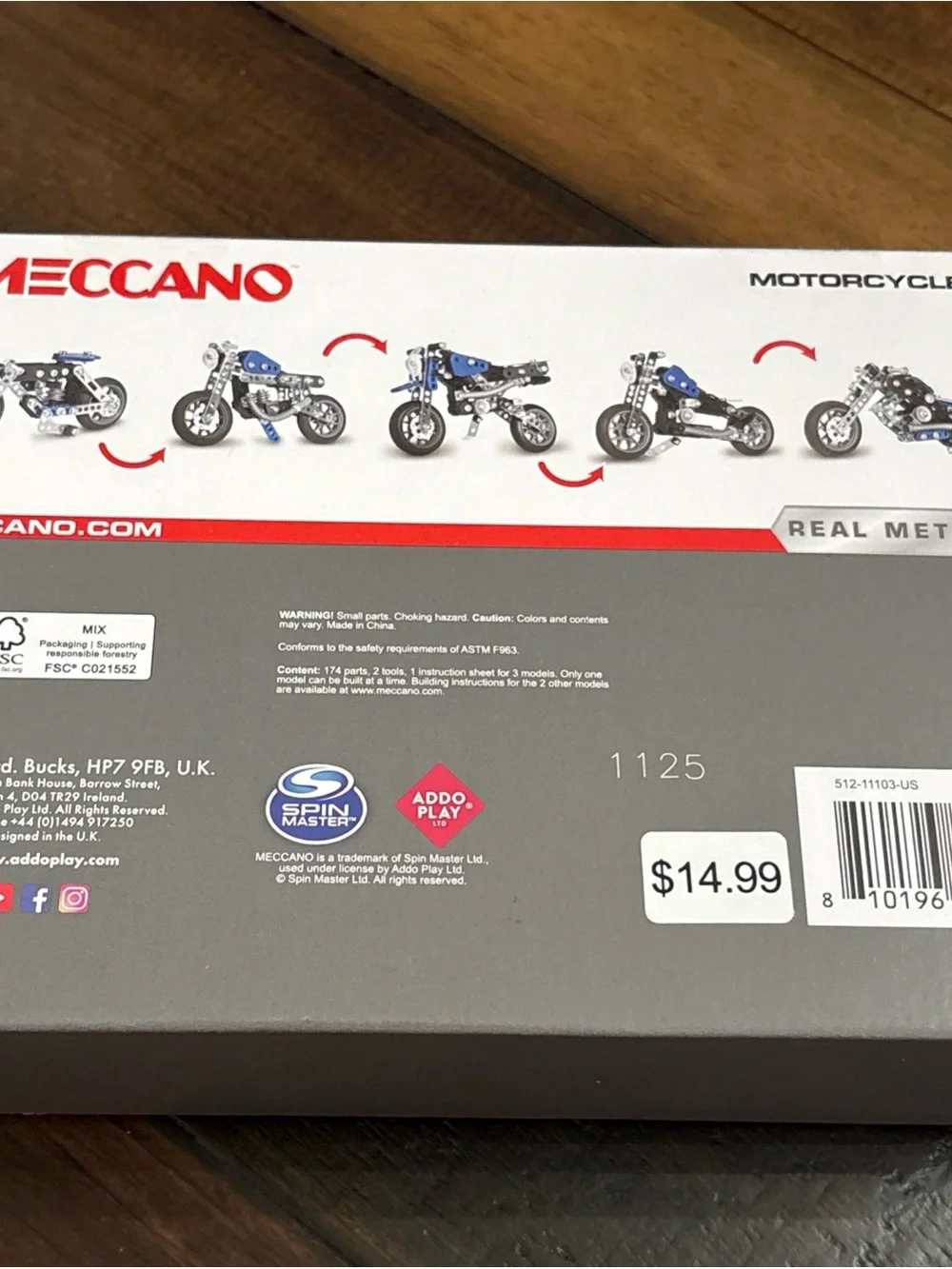 Meccano 5 IN 1 Motorcycles Motos 25205 Level 2